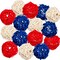18-Pack Red, White & Blue Rattan Decorative Balls for 4th of July & Home Decor